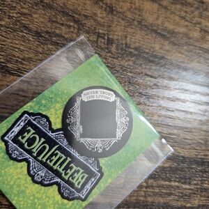 Origami Owl Silver Beetlejuice Large Living Locket Plate - Never Trust The Livin